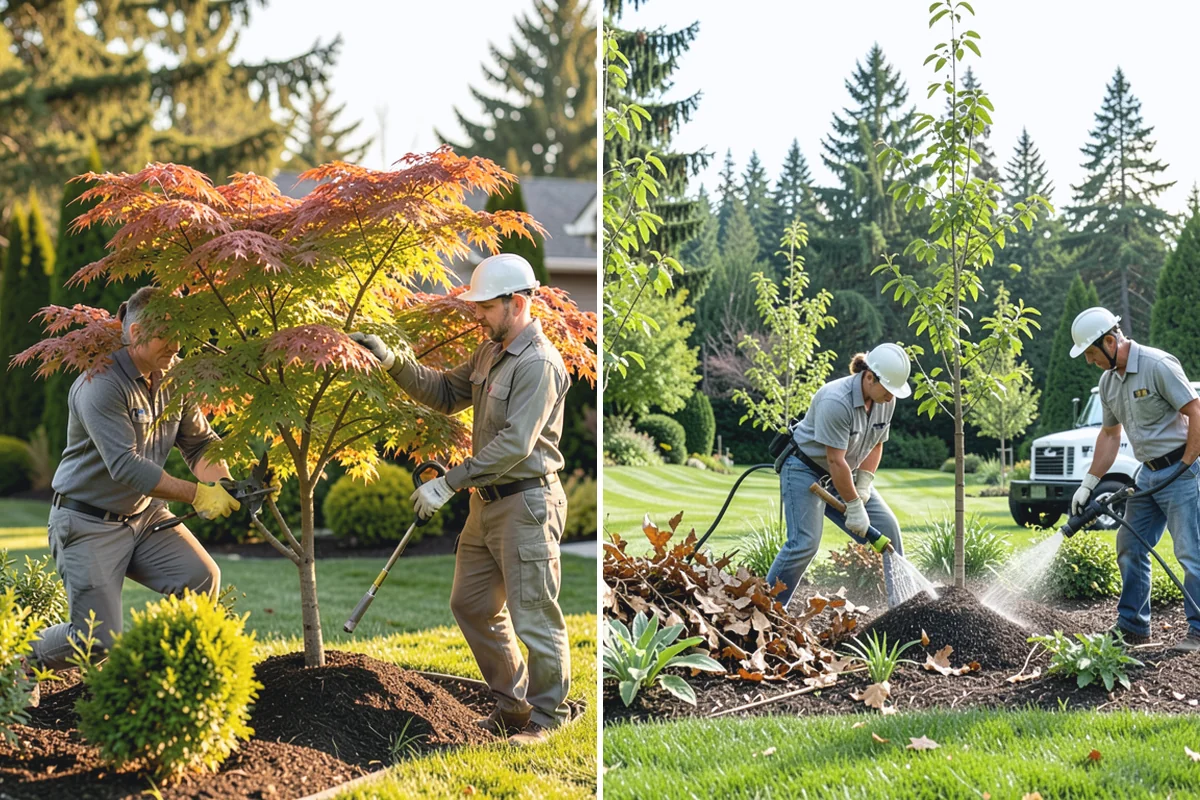 Mexican Beach Pebble Installation in South Prairie, Pierce County, WA - Shape and grade the feature bed with clean, defined edges