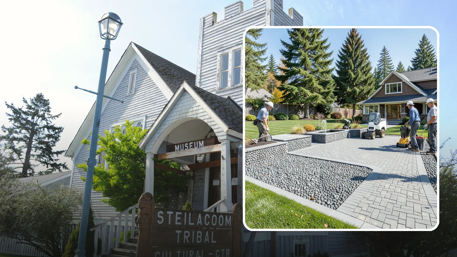 Mexican Beach Pebble Installation in Steilacoom, Pierce County, WA - Smooth, dark, ocean-tumbled pebbles that deliver a refined, high-end look for modern beds and water features.