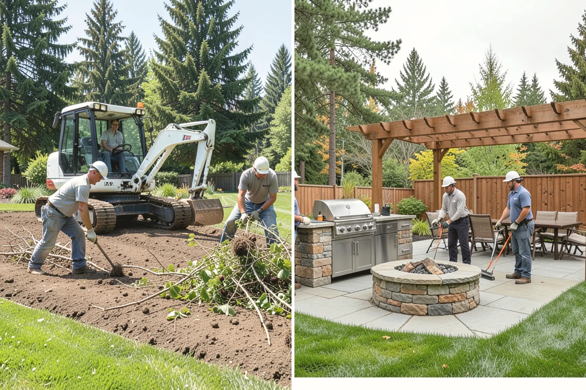 Mexican Beach Pebble Installation in Steilacoom, Pierce County, WA - Shape and grade the feature bed with clean, defined edges