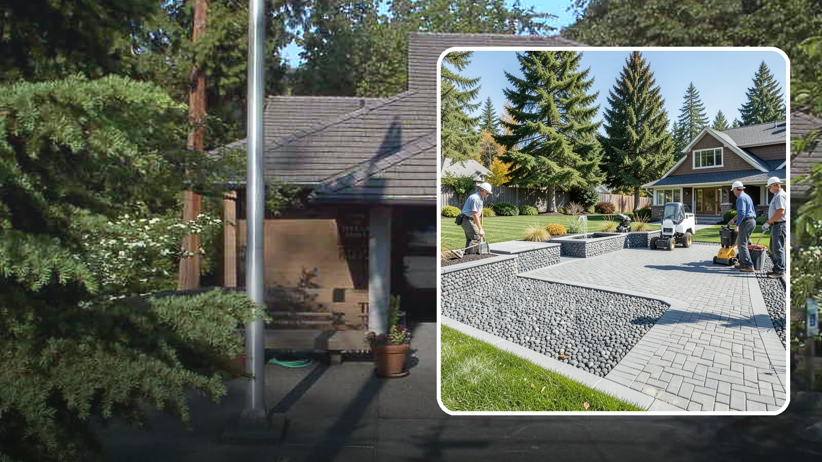 Mexican Beach Pebble Installation in Yarrow Point, King County, WA - Smooth, dark, ocean-tumbled pebbles that deliver a refined, high-end look for modern beds and water features.