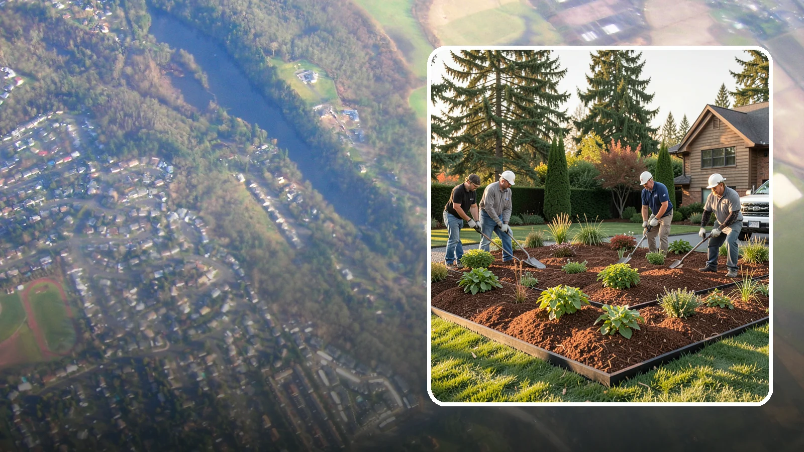 Mulch Installation in Algona, King County, WA - Fresh mulch spread across beds to lock in moisture, block weeds, and give your landscape a clean, finished look.