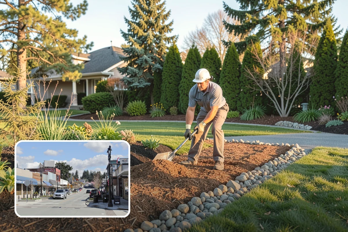 Mulch Installation in Bothell, King County, WA - Locks in soil moisture and cuts watering