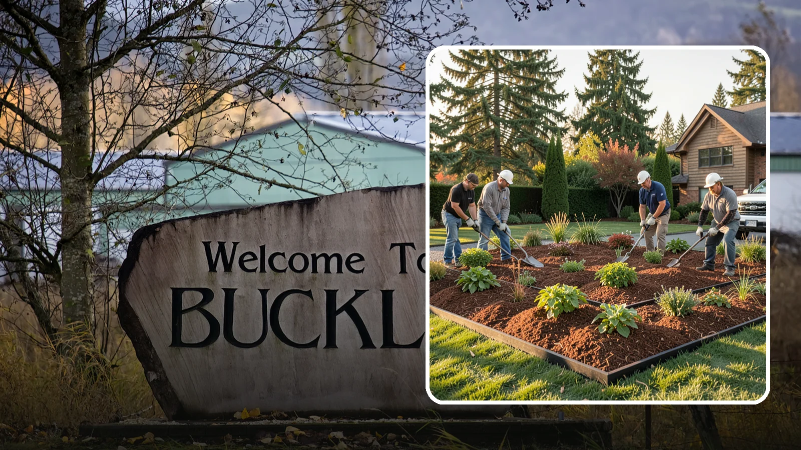 Mulch Installation in Buckley, Pierce County, WA - Fresh mulch spread across beds to lock in moisture, block weeds, and give your landscape a clean, finished look.