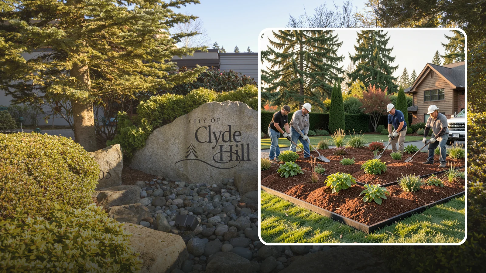 Mulch Installation in Clyde Hill, King County, WA - Fresh mulch spread across beds to lock in moisture, block weeds, and give your landscape a clean, finished look.