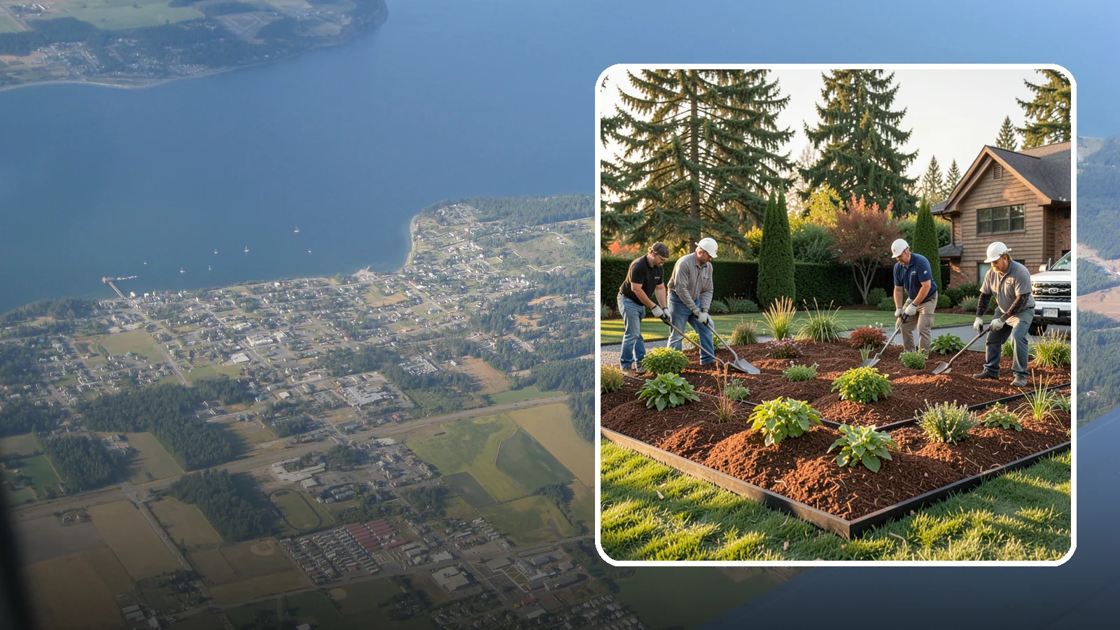 Mulch Installation in Coupeville, Island County, WA - Fresh mulch spread across beds to lock in moisture, block weeds, and give your landscape a clean, finished look.