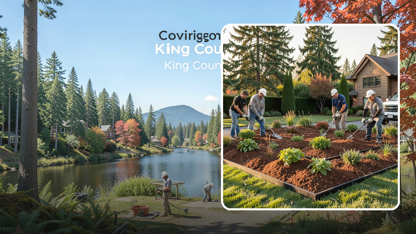 Mulch Installation in Covington, King County, WA - Fresh mulch spread across beds to lock in moisture, block weeds, and give your landscape a clean, finished look.