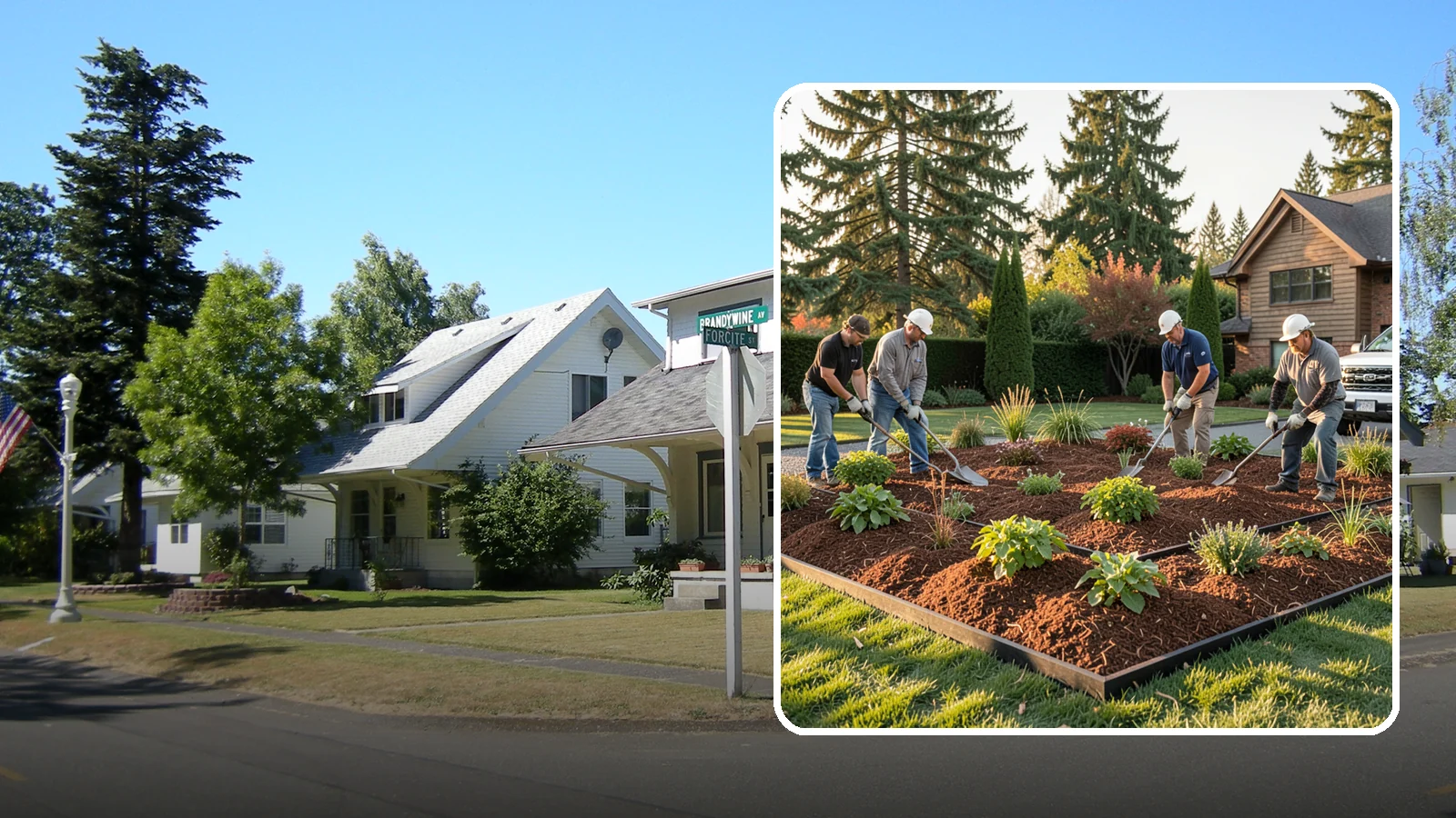 Mulch Installation in DuPont, Pierce County, WA - Fresh mulch spread across beds to lock in moisture, block weeds, and give your landscape a clean, finished look.