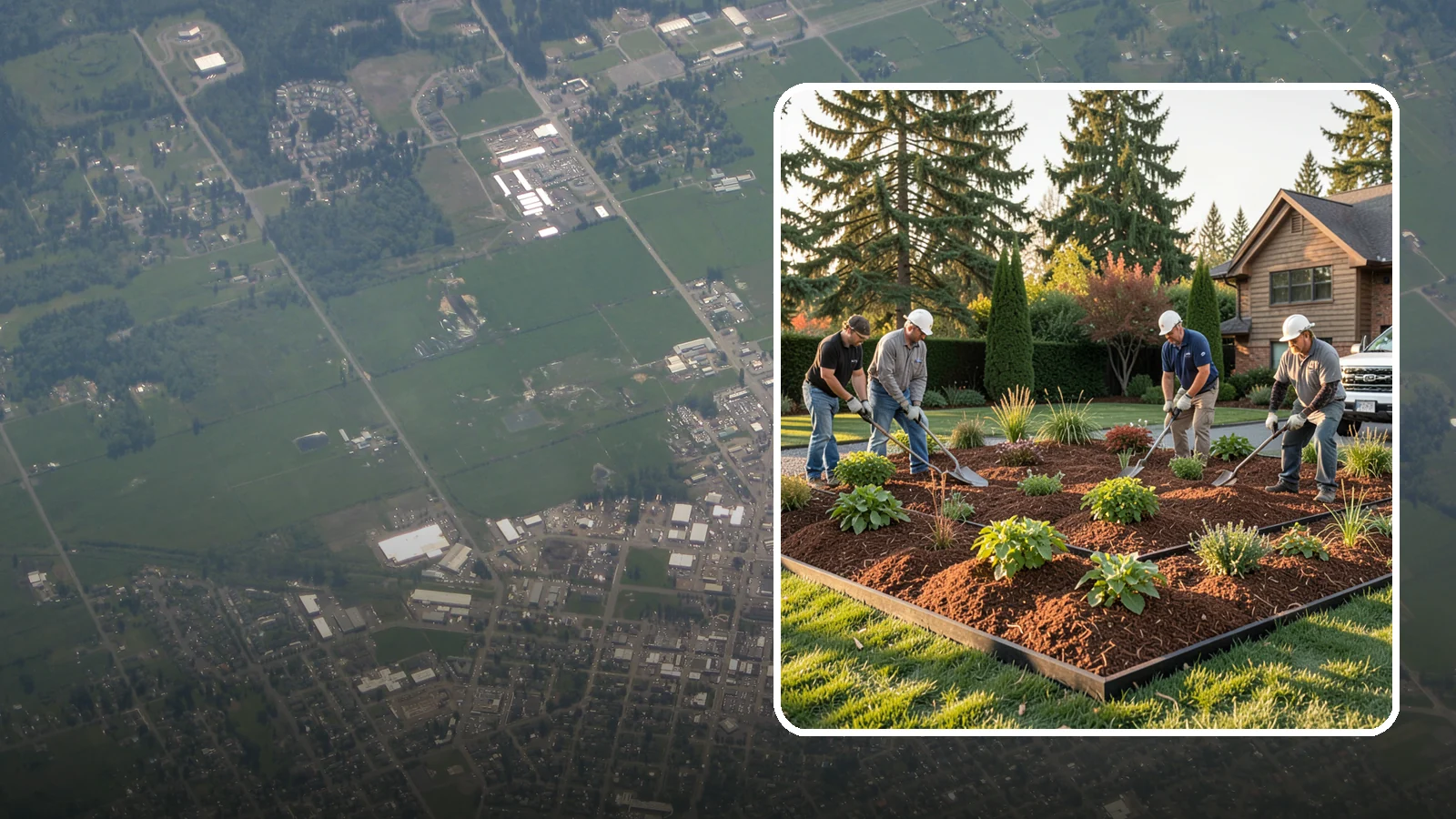 Mulch Installation in Enumclaw, King County, WA - Fresh mulch spread across beds to lock in moisture, block weeds, and give your landscape a clean, finished look.