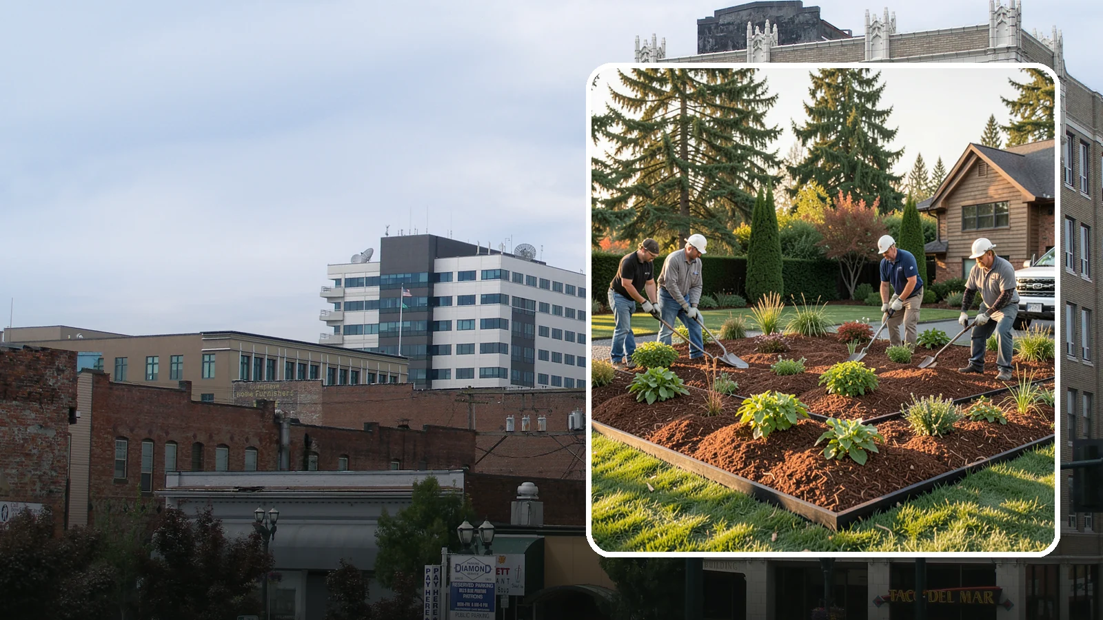 Mulch Installation in Everett, Snohomish County, WA - Fresh mulch spread across beds to lock in moisture, block weeds, and give your landscape a clean, finished look.