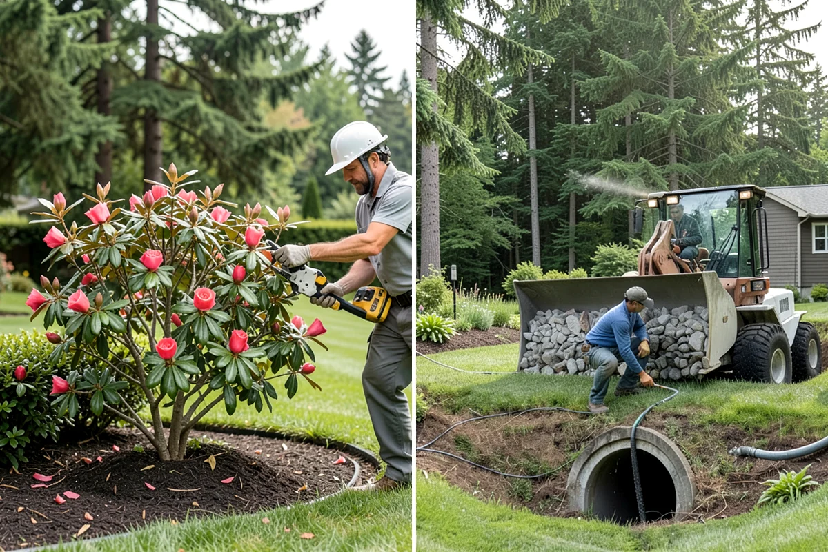 Mulch Installation in Everett, Snohomish County, WA - Edge and define the bed lines