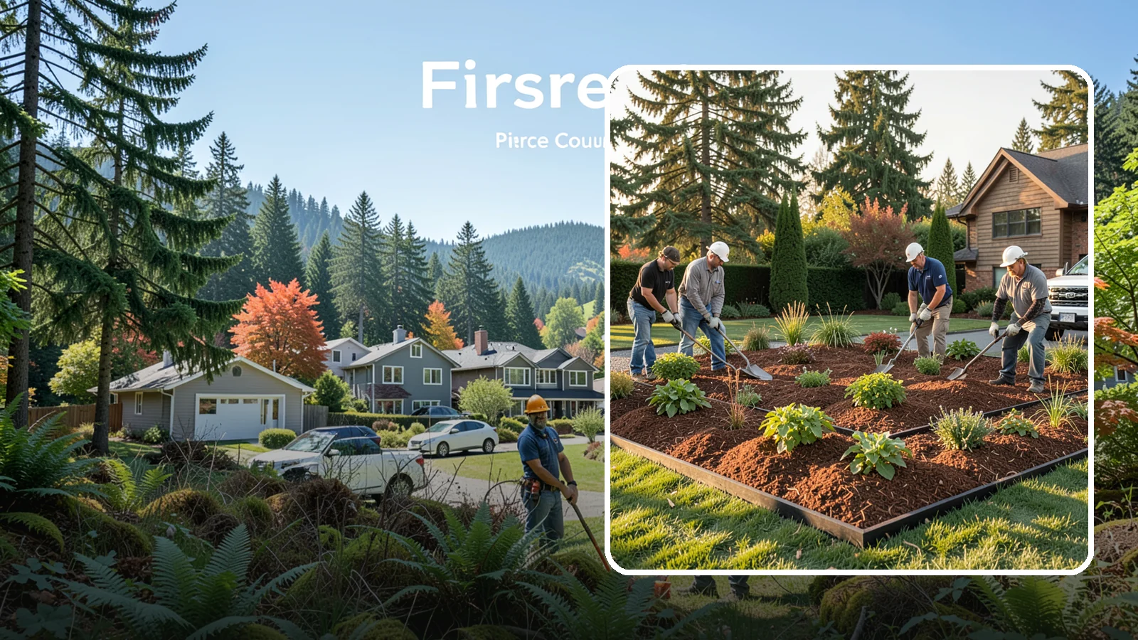 Mulch Installation in Fircrest, Pierce County, WA - Fresh mulch spread across beds to lock in moisture, block weeds, and give your landscape a clean, finished look.