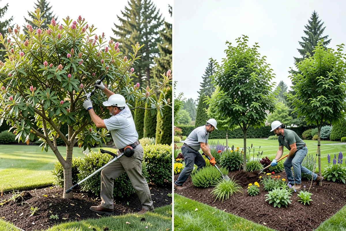 Mulch Installation in Fircrest, Pierce County, WA - Edge and define the bed lines