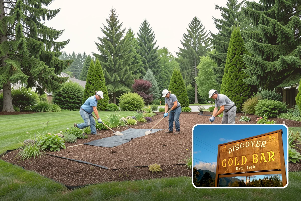 Mulch Installation in Gold Bar, Snohomish County, WA - Locks in soil moisture and cuts watering