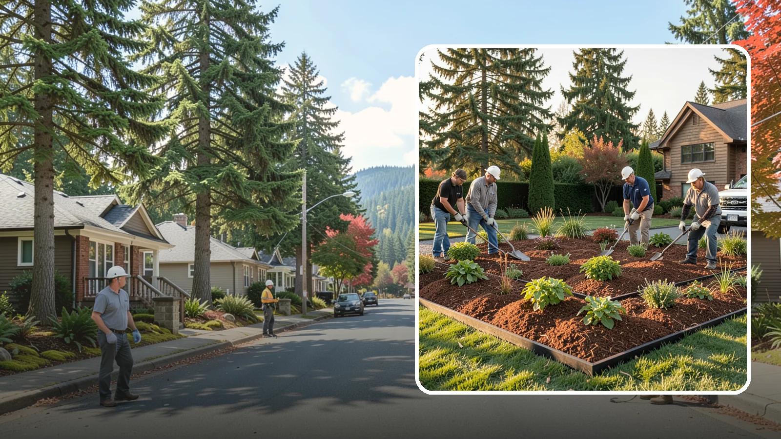 Mulch Installation in Hunts Point, King County, WA - Fresh mulch spread across beds to lock in moisture, block weeds, and give your landscape a clean, finished look.
