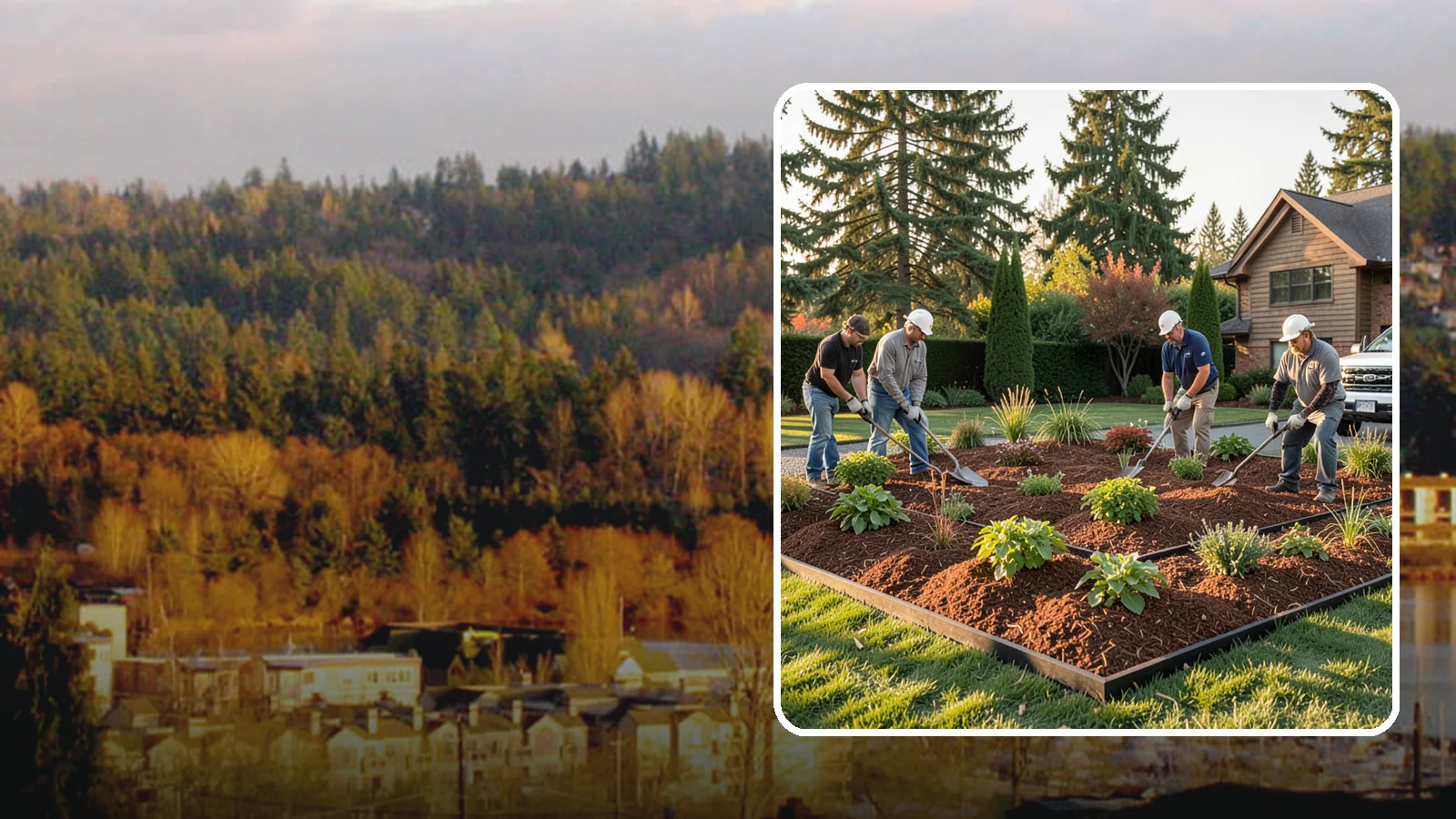 Mulch Installation in Kenmore, King County, WA - Fresh mulch spread across beds to lock in moisture, block weeds, and give your landscape a clean, finished look.