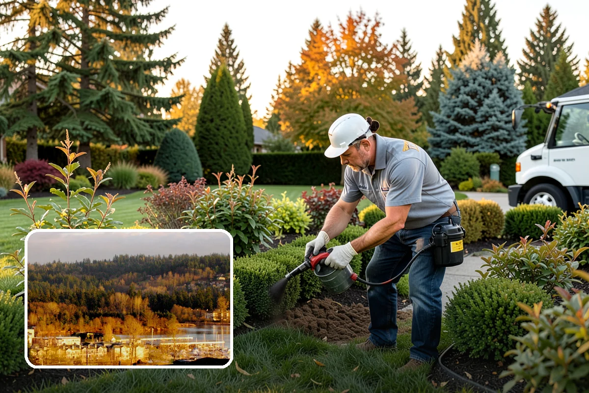 Mulch Installation in Kenmore, King County, WA - Locks in soil moisture and cuts watering