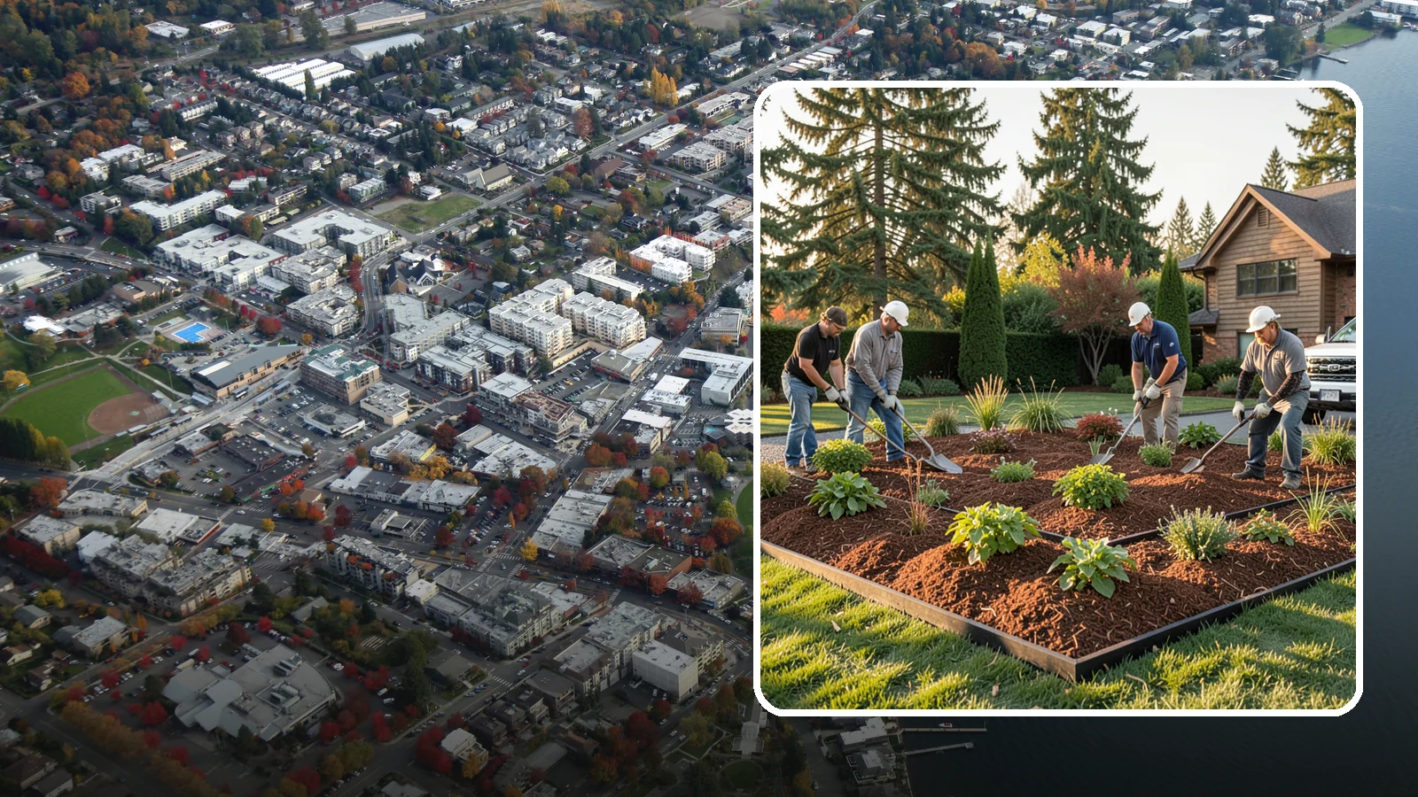 Mulch Installation in Kirkland, King County, WA - Fresh mulch spread across beds to lock in moisture, block weeds, and give your landscape a clean, finished look.