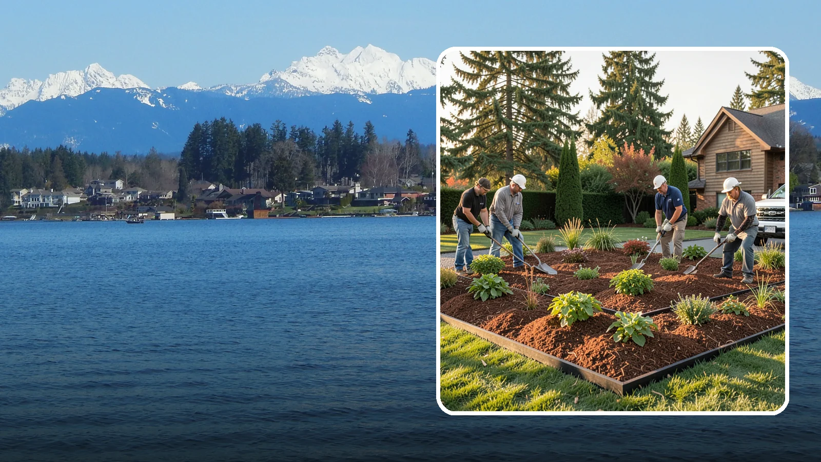 Mulch Installation in Lake Stevens, Snohomish County, WA - Fresh mulch spread across beds to lock in moisture, block weeds, and give your landscape a clean, finished look.