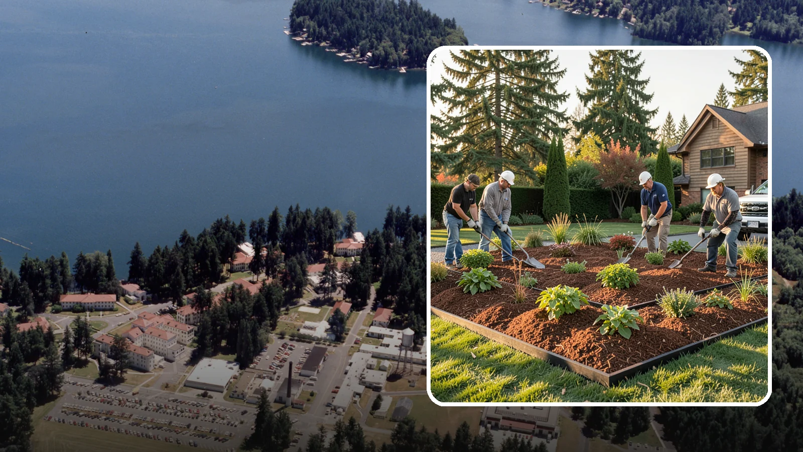 Mulch Installation in Lakewood, Pierce County, WA - Fresh mulch spread across beds to lock in moisture, block weeds, and give your landscape a clean, finished look.
