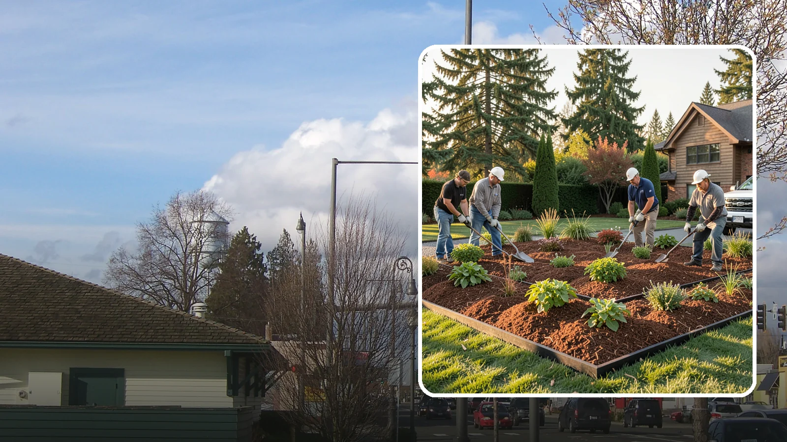 Mulch Installation in Marysville, Snohomish County, WA - Fresh mulch spread across beds to lock in moisture, block weeds, and give your landscape a clean, finished look.