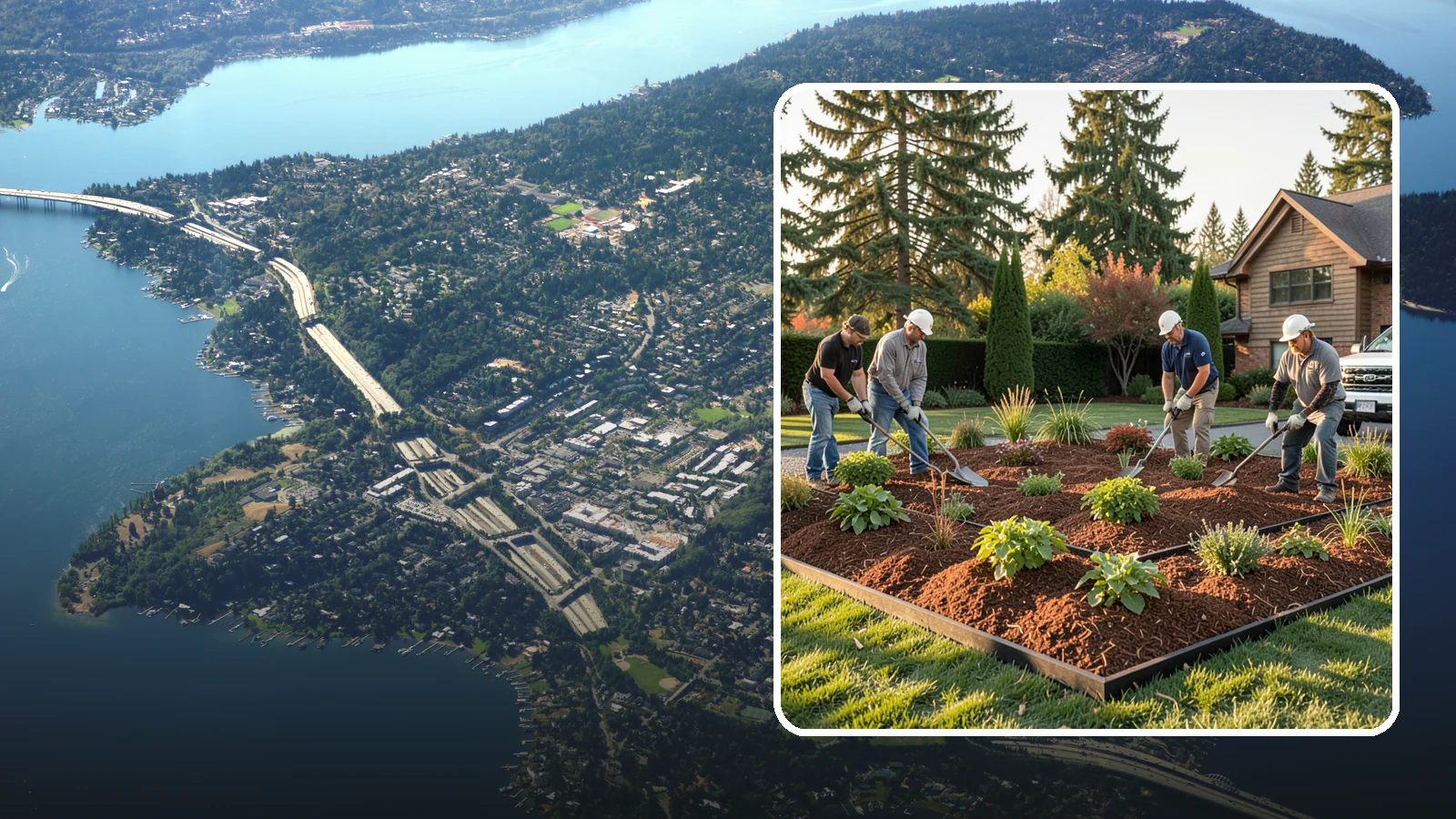 Mulch Installation in Mercer Island, King County, WA - Fresh mulch spread across beds to lock in moisture, block weeds, and give your landscape a clean, finished look.