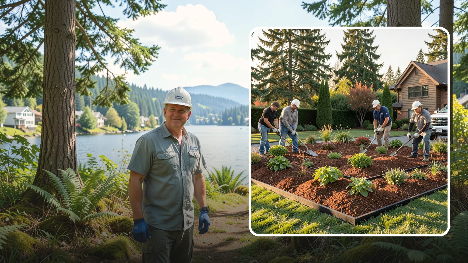 Mulch Installation in Milton, King County, WA - Fresh mulch spread across beds to lock in moisture, block weeds, and give your landscape a clean, finished look.