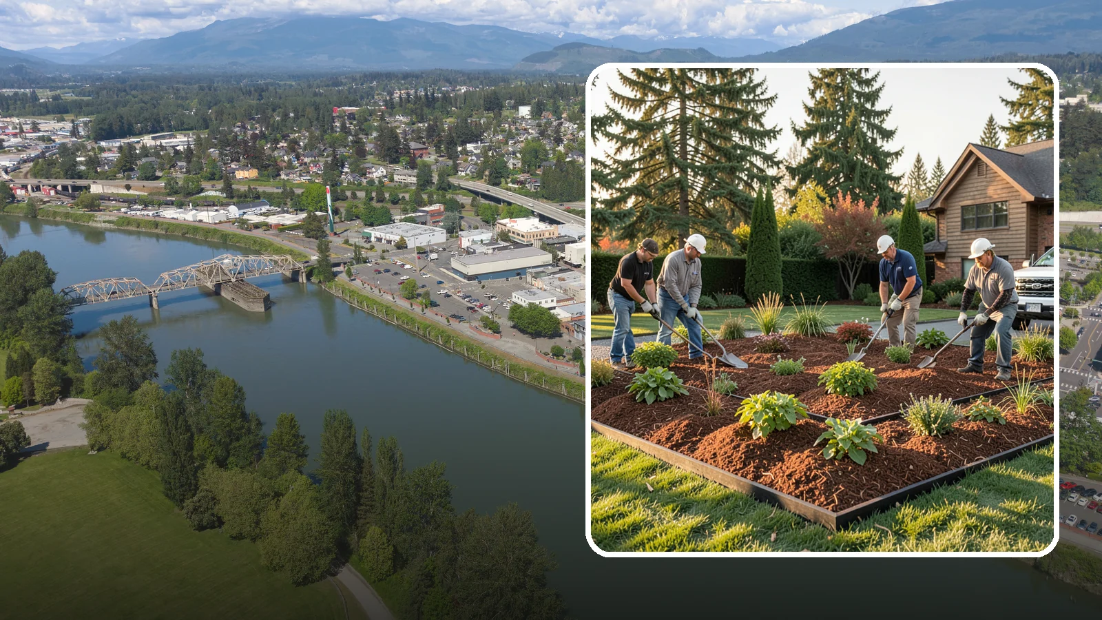 Mulch Installation in Mount Vernon, Skagit County, WA - Fresh mulch spread across beds to lock in moisture, block weeds, and give your landscape a clean, finished look.