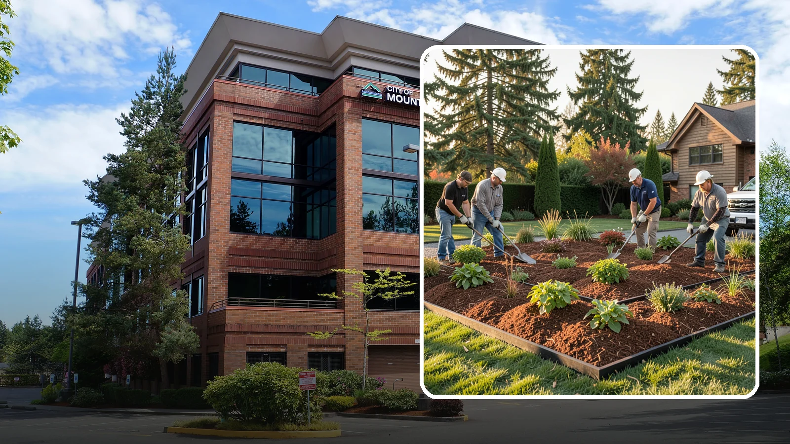 Mulch Installation in Mountlake Terrace, Snohomish County, WA - Fresh mulch spread across beds to lock in moisture, block weeds, and give your landscape a clean, finished look.