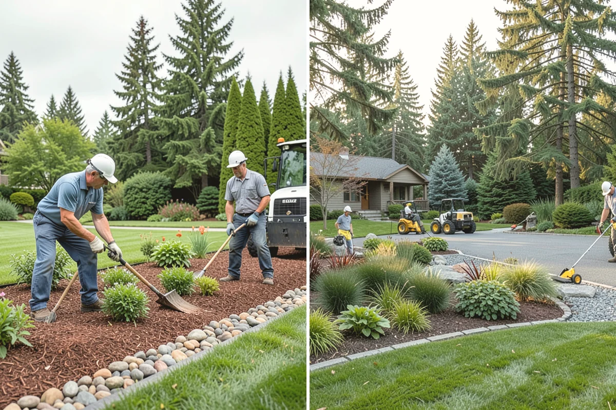 Mulch Installation in North Bend, King County, WA - Edge and define the bed lines