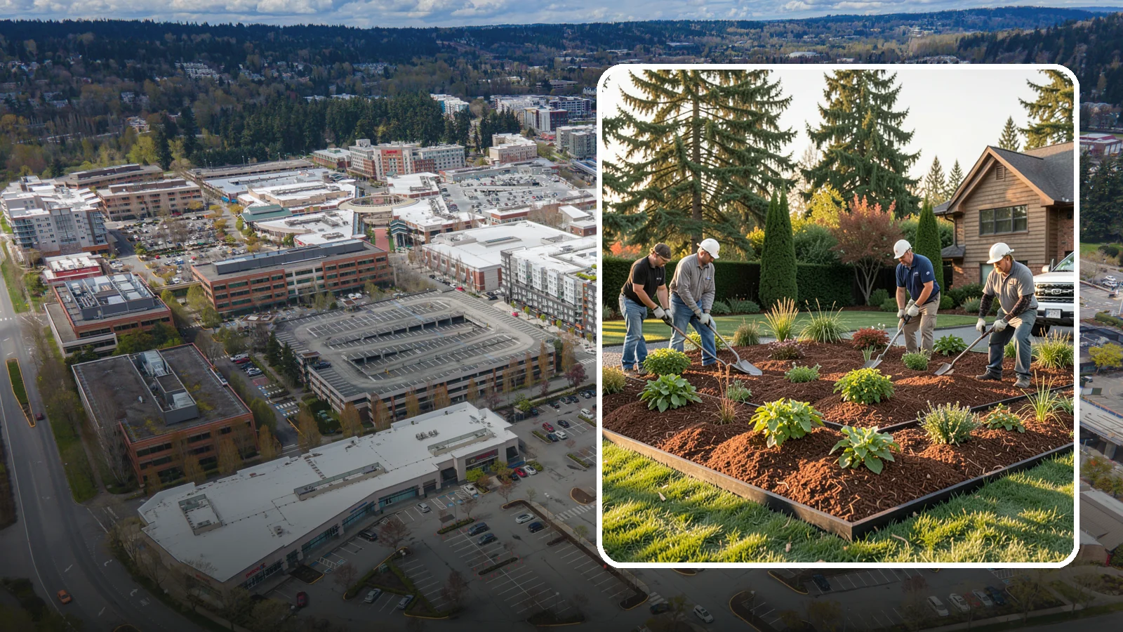 Mulch Installation in Redmond, King County, WA - Fresh mulch spread across beds to lock in moisture, block weeds, and give your landscape a clean, finished look.