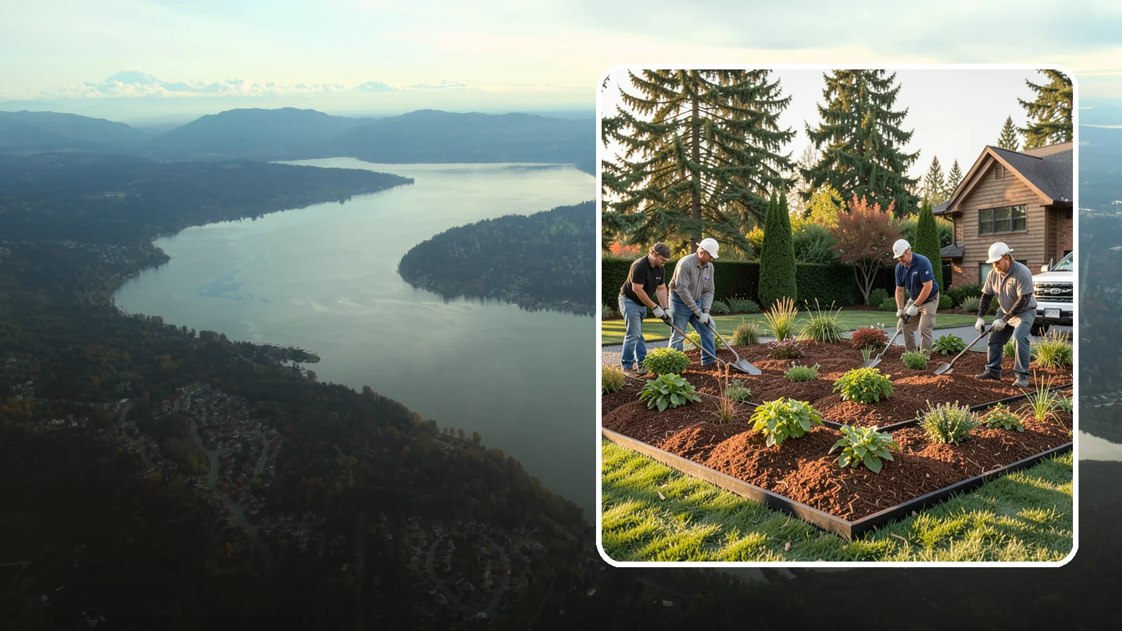 Mulch Installation in Sammamish, King County, WA - Fresh mulch spread across beds to lock in moisture, block weeds, and give your landscape a clean, finished look.