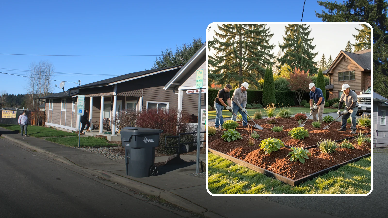 Mulch Installation in South Prairie, Pierce County, WA - Fresh mulch spread across beds to lock in moisture, block weeds, and give your landscape a clean, finished look.
