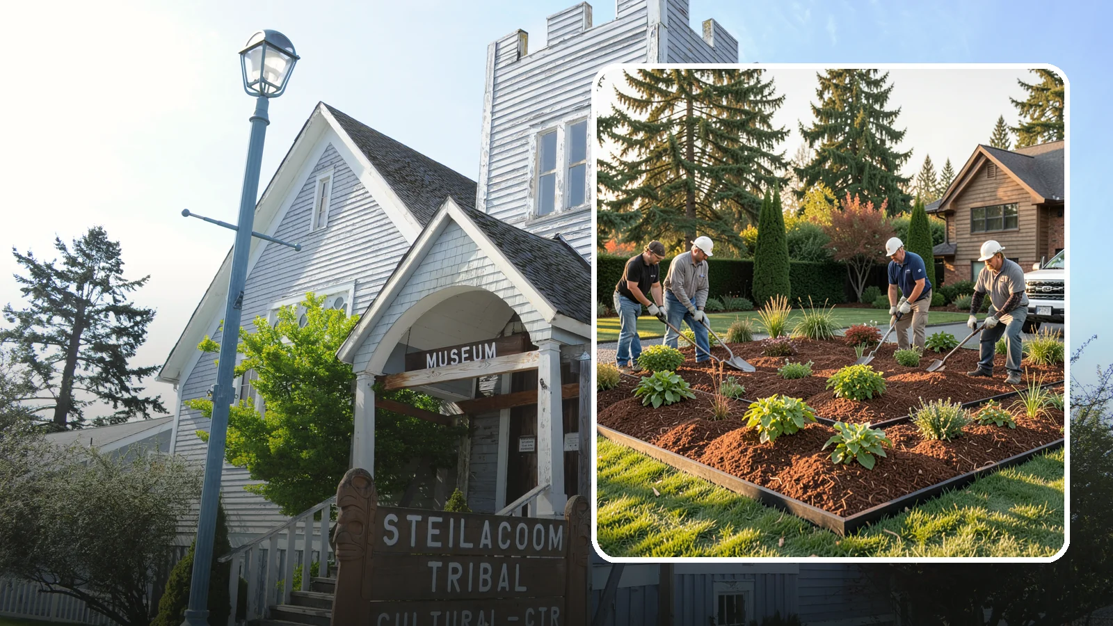 Mulch Installation in Steilacoom, Pierce County, WA - Fresh mulch spread across beds to lock in moisture, block weeds, and give your landscape a clean, finished look.