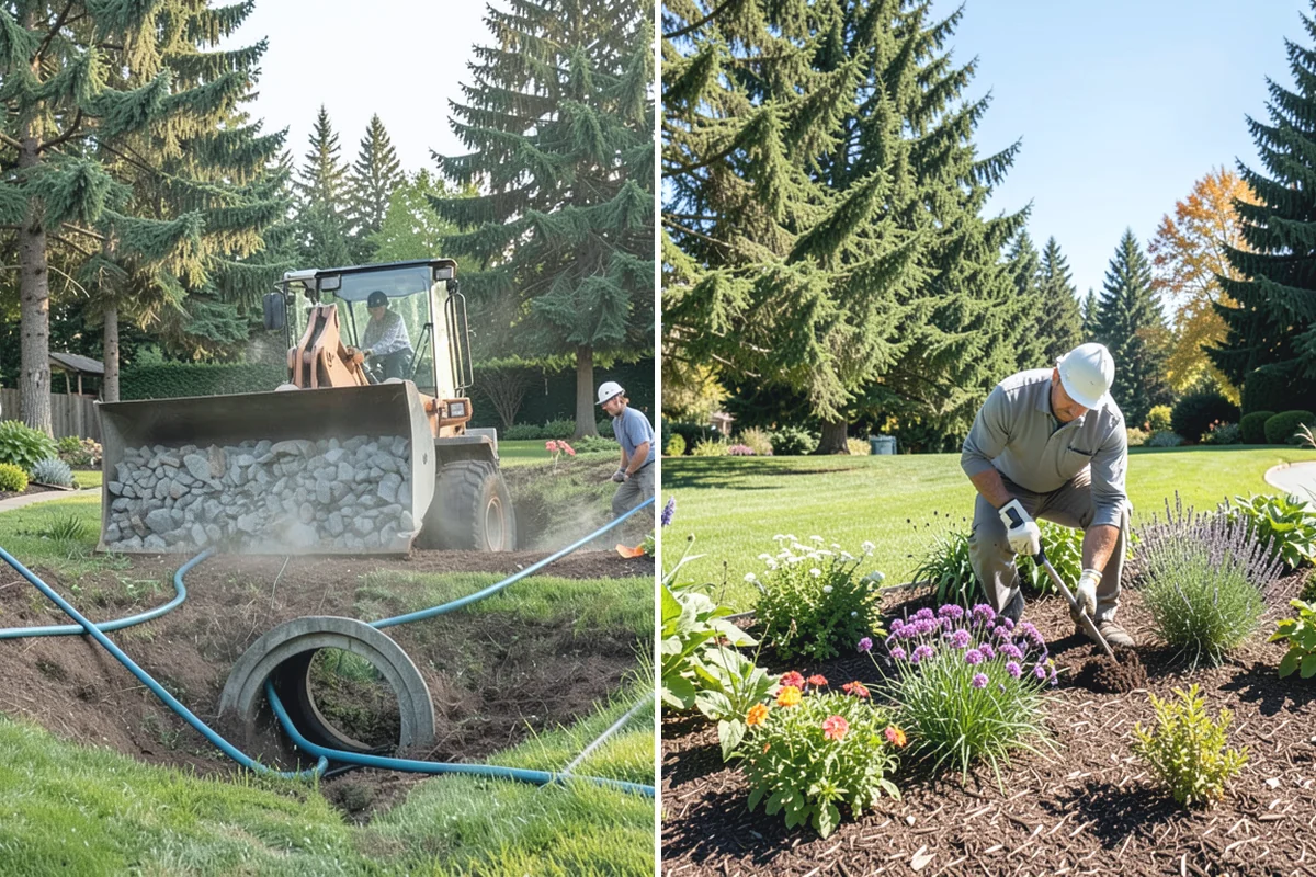Mulch Installation in Sumner, Pierce County, WA - Edge and define the bed lines