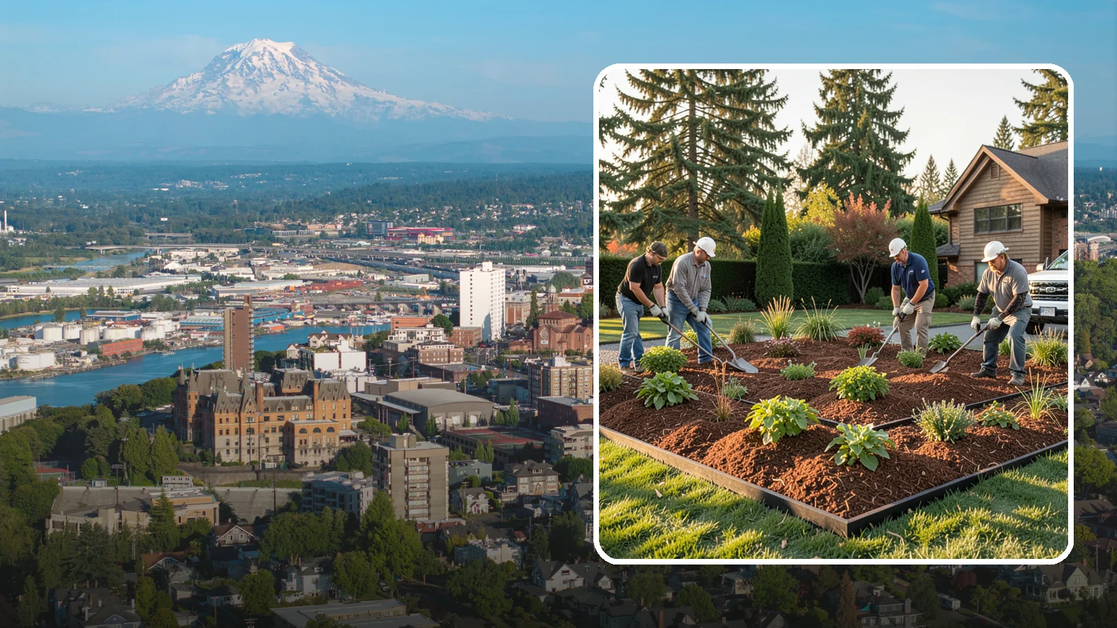 Mulch Installation in Tacoma, Pierce County, WA - Fresh mulch spread across beds to lock in moisture, block weeds, and give your landscape a clean, finished look.