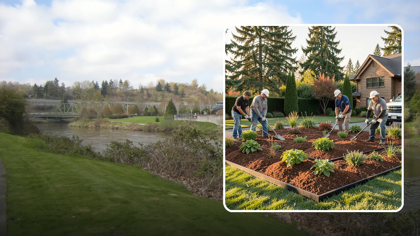 Mulch Installation in Tukwila, King County, WA - Fresh mulch spread across beds to lock in moisture, block weeds, and give your landscape a clean, finished look.