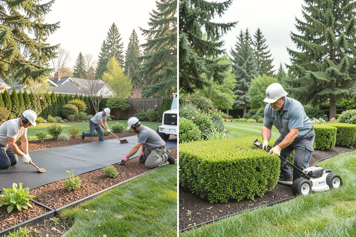 Mulch Installation in University Place, Pierce County, WA - Edge and define the bed lines