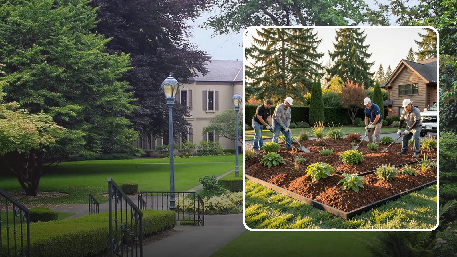 Mulch Installation in Woodinville, King County, WA - Fresh mulch spread across beds to lock in moisture, block weeds, and give your landscape a clean, finished look.