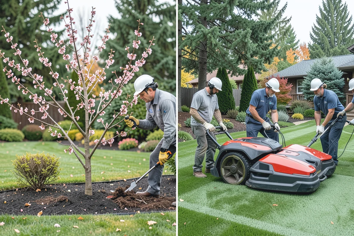 Mulch Installation in Woodinville, King County, WA - Edge and define the bed lines