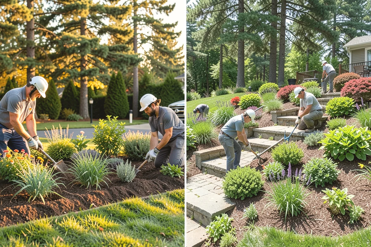 Mulch Refresh in Anacortes, Skagit County, WA - Clear leaves, twigs, and surface debris from the beds
