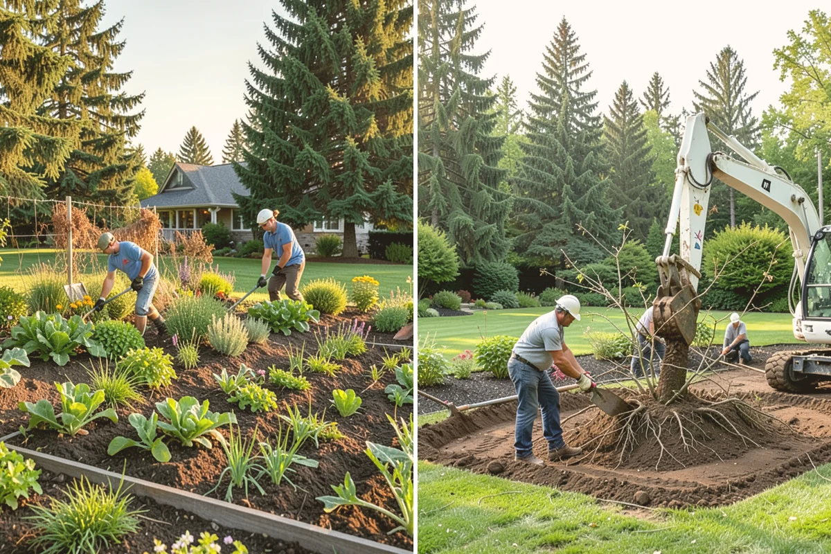 Mulch Refresh in Brier, Snohomish County, WA - Clear leaves, twigs, and surface debris from the beds