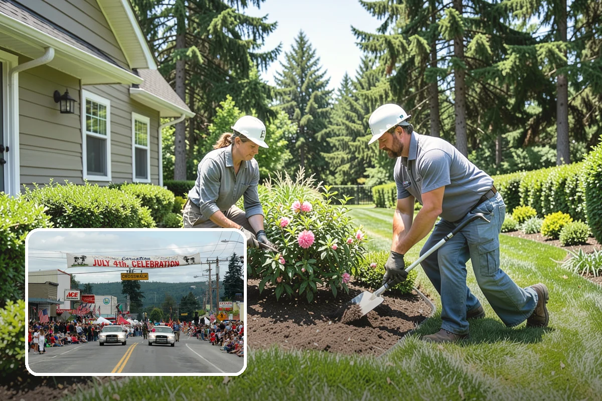 Mulch Refresh in Carnation, King County, WA - Renews a dark, uniform look across settled beds