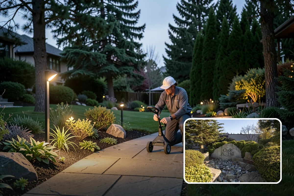 Mulch Refresh in Clyde Hill, King County, WA - Renews a dark, uniform look across settled beds