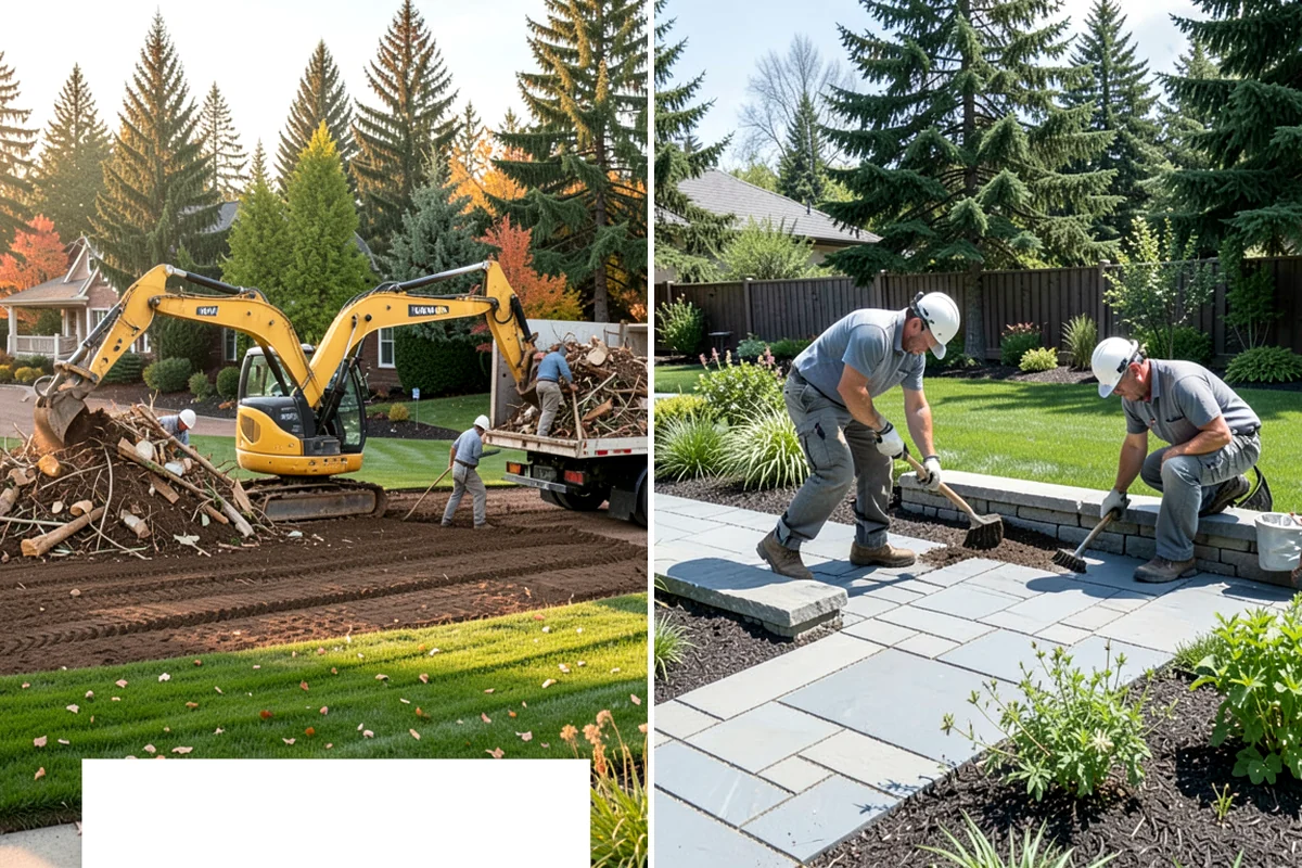 Mulch Refresh in Clyde Hill, King County, WA - Clear leaves, twigs, and surface debris from the beds