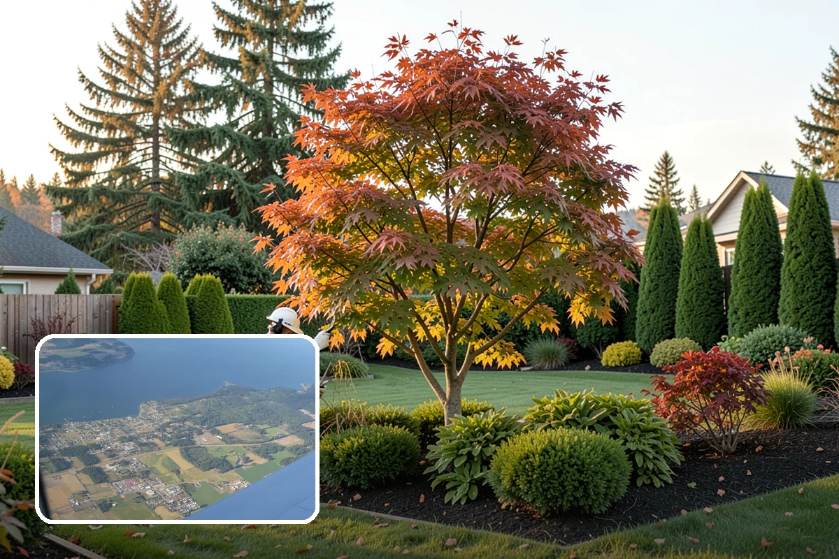 Mulch Refresh in Coupeville, Island County, WA - Renews a dark, uniform look across settled beds