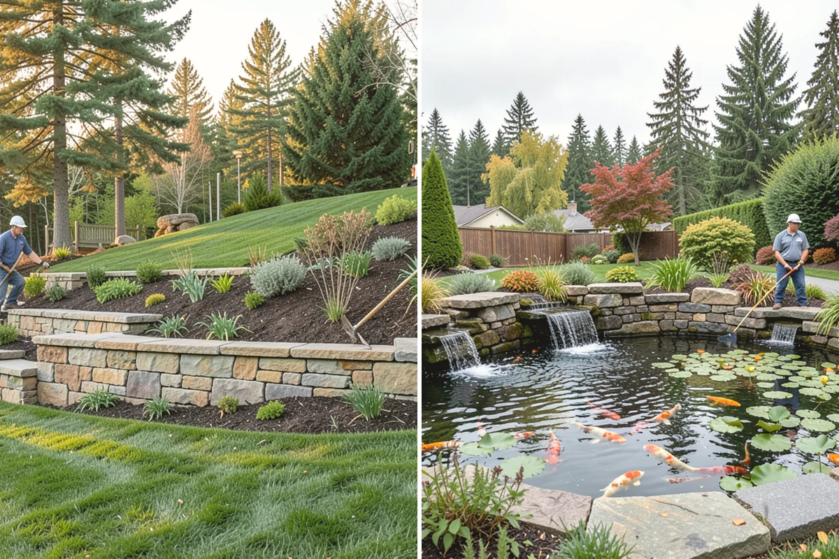 Mulch Refresh in Covington, King County, WA - Clear leaves, twigs, and surface debris from the beds