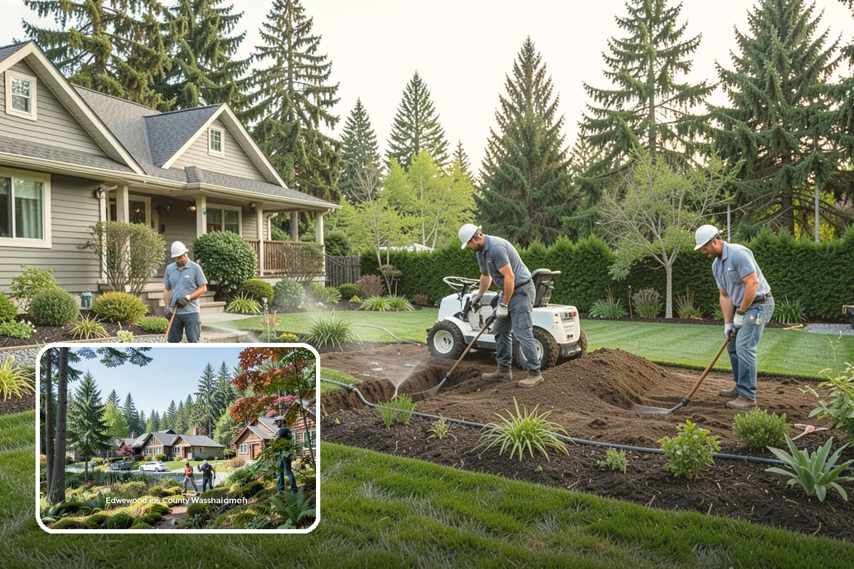 Mulch Refresh in Edgewood, Pierce County, WA - Renews a dark, uniform look across settled beds