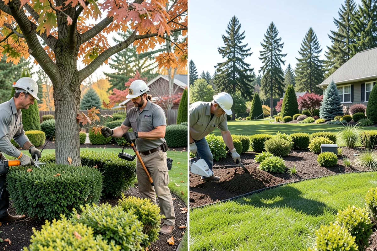 Mulch Refresh in Gig Harbor, Pierce County, WA - Clear leaves, twigs, and surface debris from the beds
