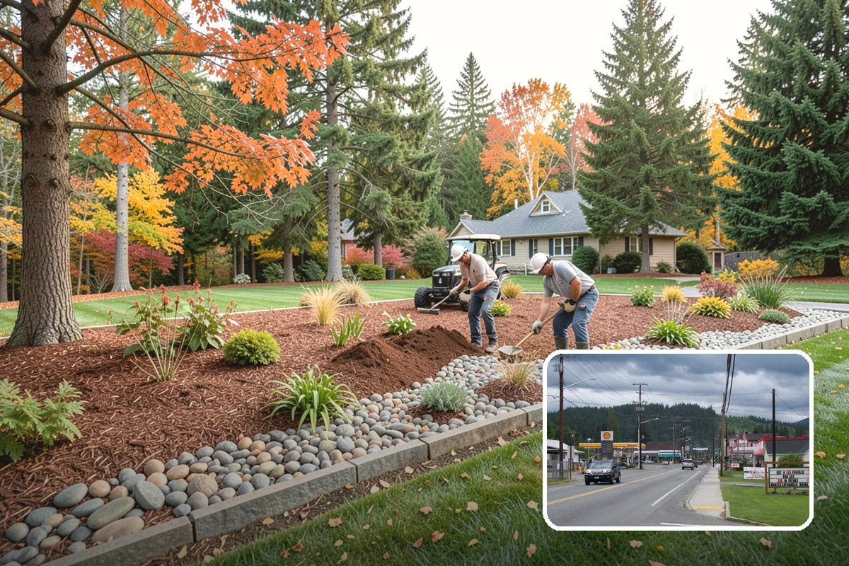 Mulch Refresh in Granite Falls, Snohomish County, WA - Renews a dark, uniform look across settled beds
