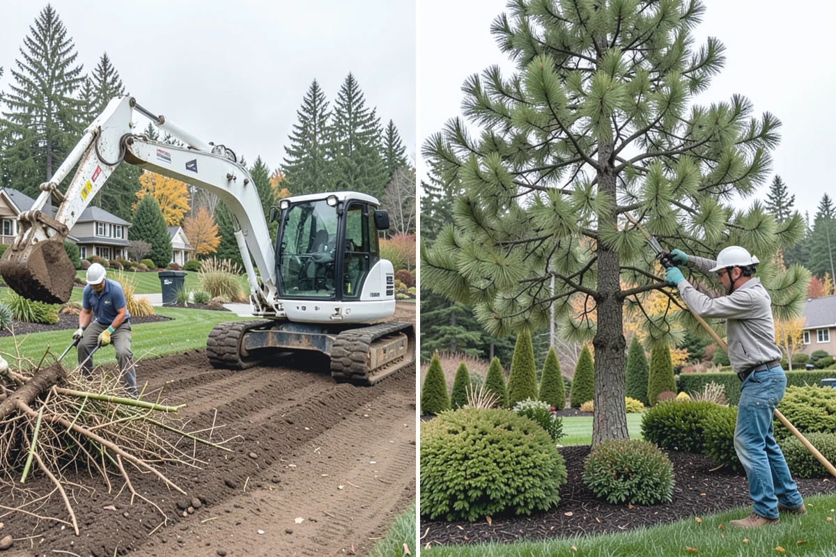 Mulch Refresh in Granite Falls, Snohomish County, WA - Clear leaves, twigs, and surface debris from the beds